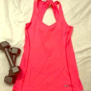 Under Armor Fitted Pink Tank- Small